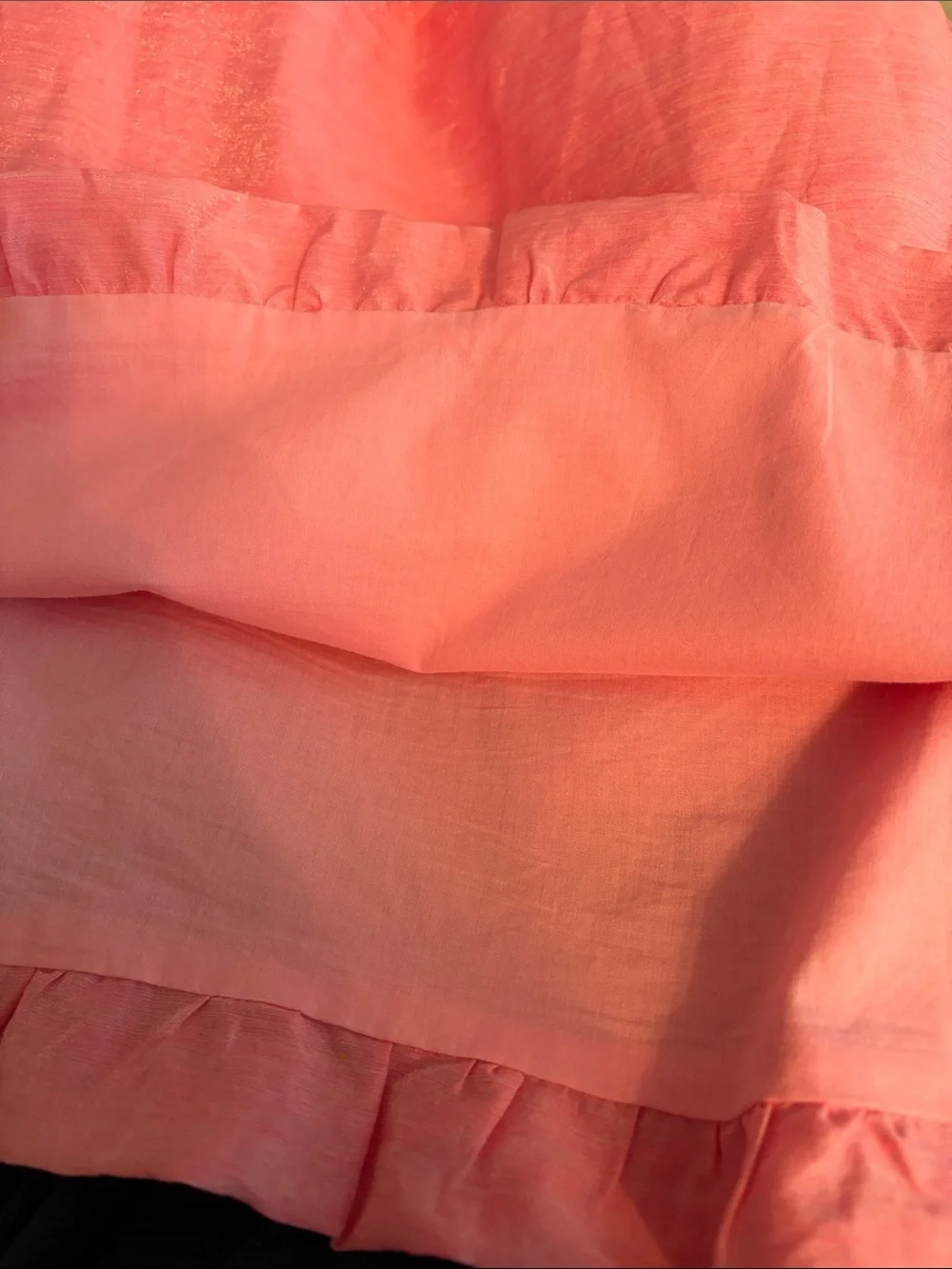 Women’s J. Crew Pink One Shoulder Linen Blend Dress size 10